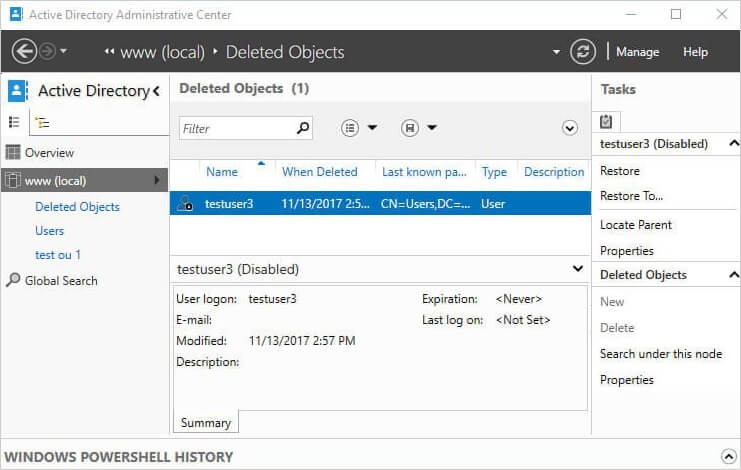 search deleted objects in ad apache directory studio
