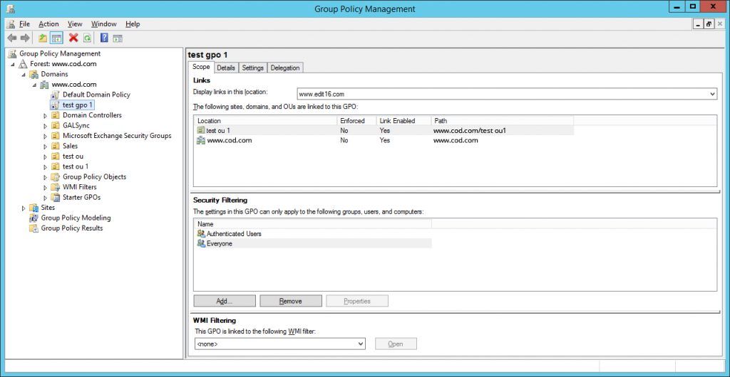 Default domain policy. Track user Actions.