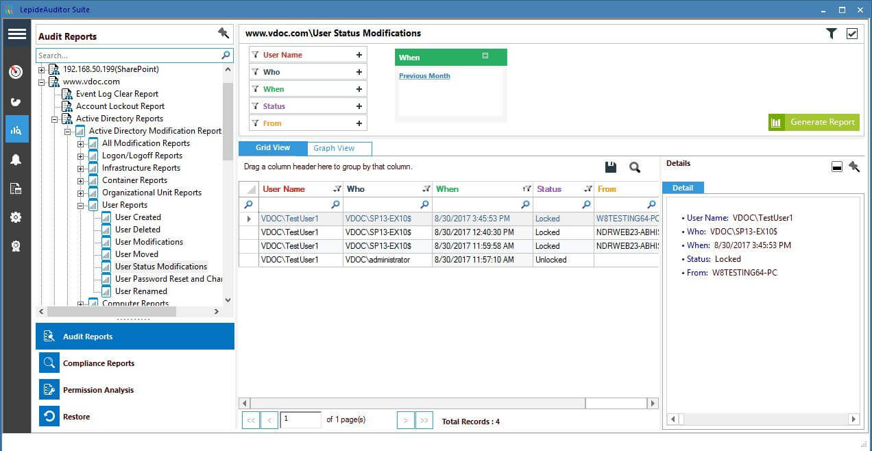 How to Track and Troubleshoot User Account Lockouts with LepideAuditor