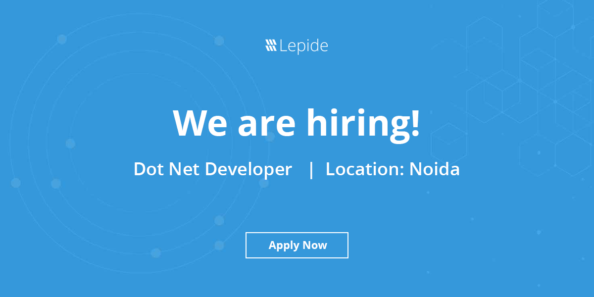 Job Opening For Dot Net Developer