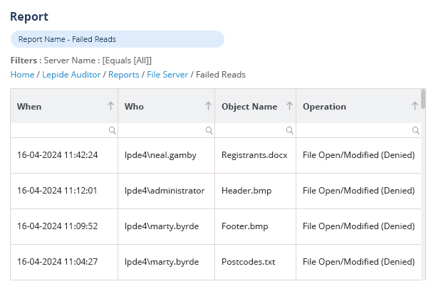 Detect Failed File Reads - screenshot