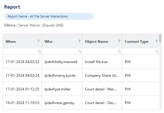 Audit File Server changes